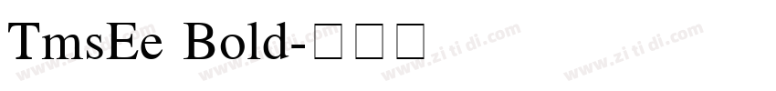 TmsEe Bold字体转换
